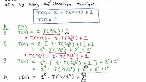 Solve Recurrence Relation  Using Iteration