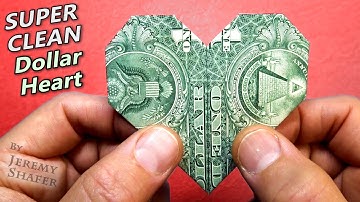 Super Clean Origami Dollar Heart