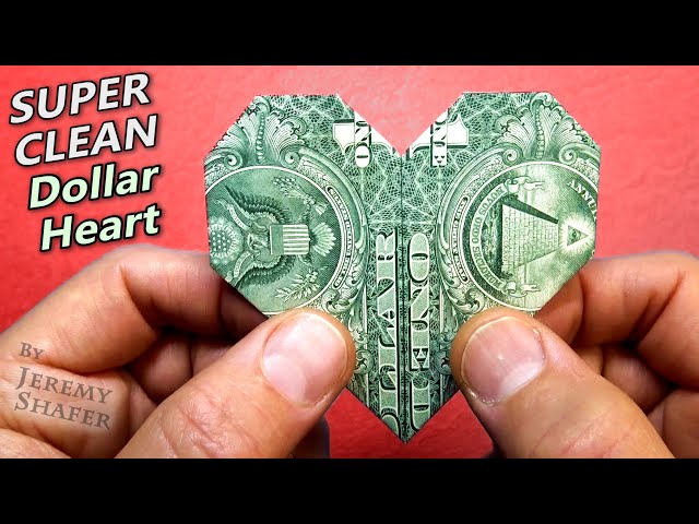 Origami Dollar Bill Folding Heart Money Origami Heart Folded With Real