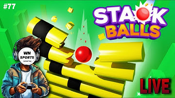 Live- STACK BALL highest score challenge🔥| Live gameplay 77