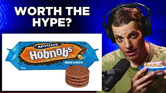 American Eats Hobnobs For The First Time!
