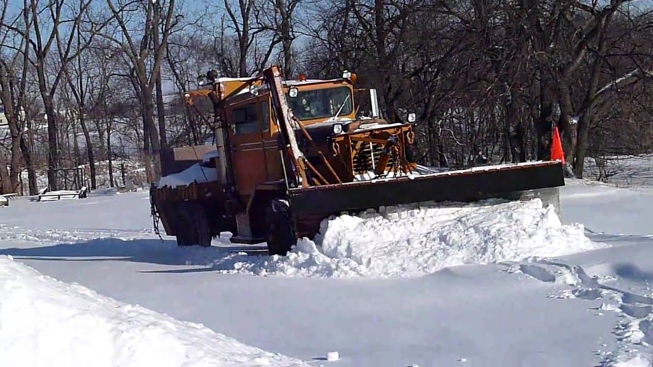 Oshkosh plowing test run YouTube