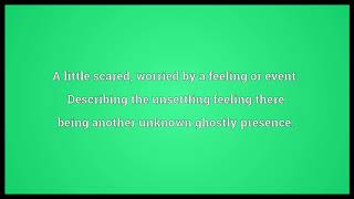 Spooked Meaning | Wordogram