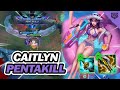 FIRST PENTAKILL SEASON 13 🔥 BROKEN CAITLYN DAMAGE - Wild Rift 5.1a Gameplay