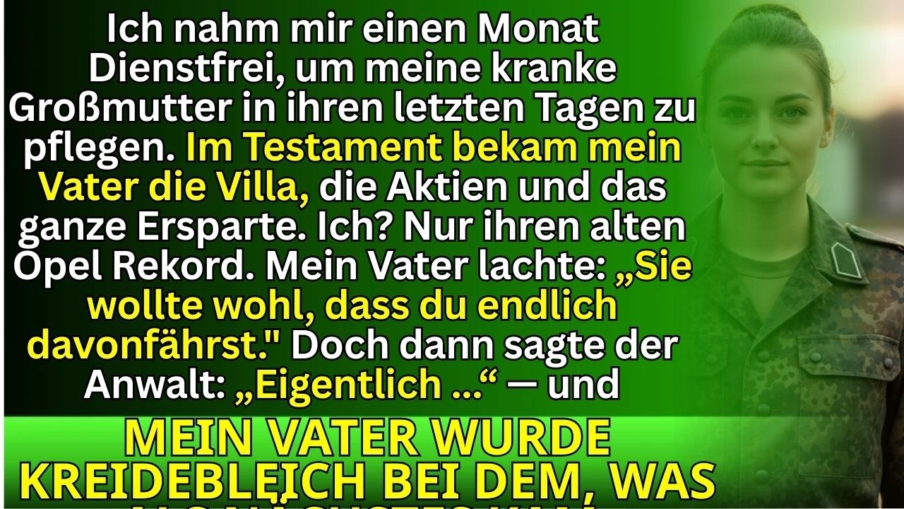 Ich nahm mir einen Monat frei, um meine Oma zu pflegen – und ahnte nicht, was im alten Auto steckte