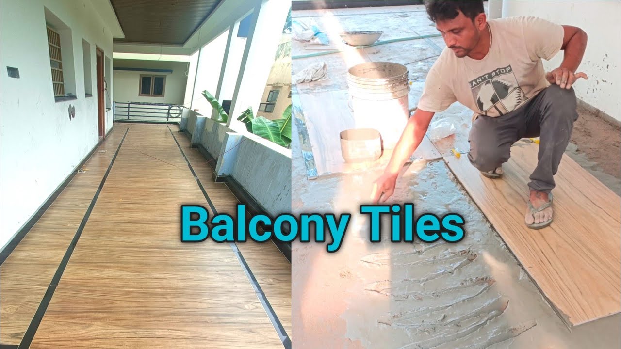 Balcony tiles work //  wood model tiles// tiles work// Chinna Tiles Work 