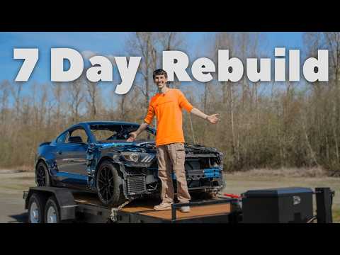 Attempting To Rebuild My WRECKED GT350 In 7 Days! (First Test Drive) [Ep. 2]