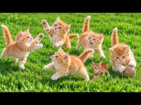 🐱🌼 Golden Kittens Pouncing & Chasing Each Other | Adorable Cat Moments