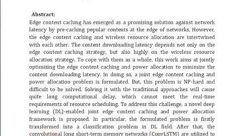 Deep Learning Enabled Joint Edge Content Caching and Power Allocation Strategy in Wireless Networks