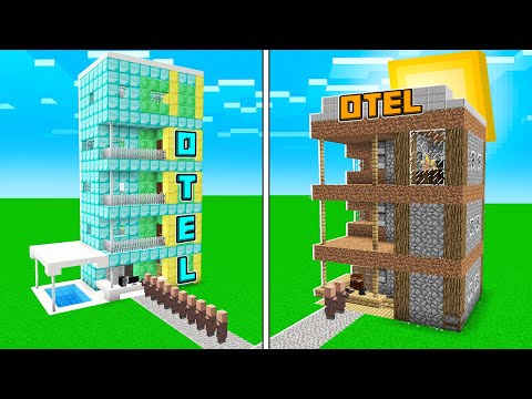 ZENGİN OTEL VS FAKİR OTEL! 😱 - Minecraft