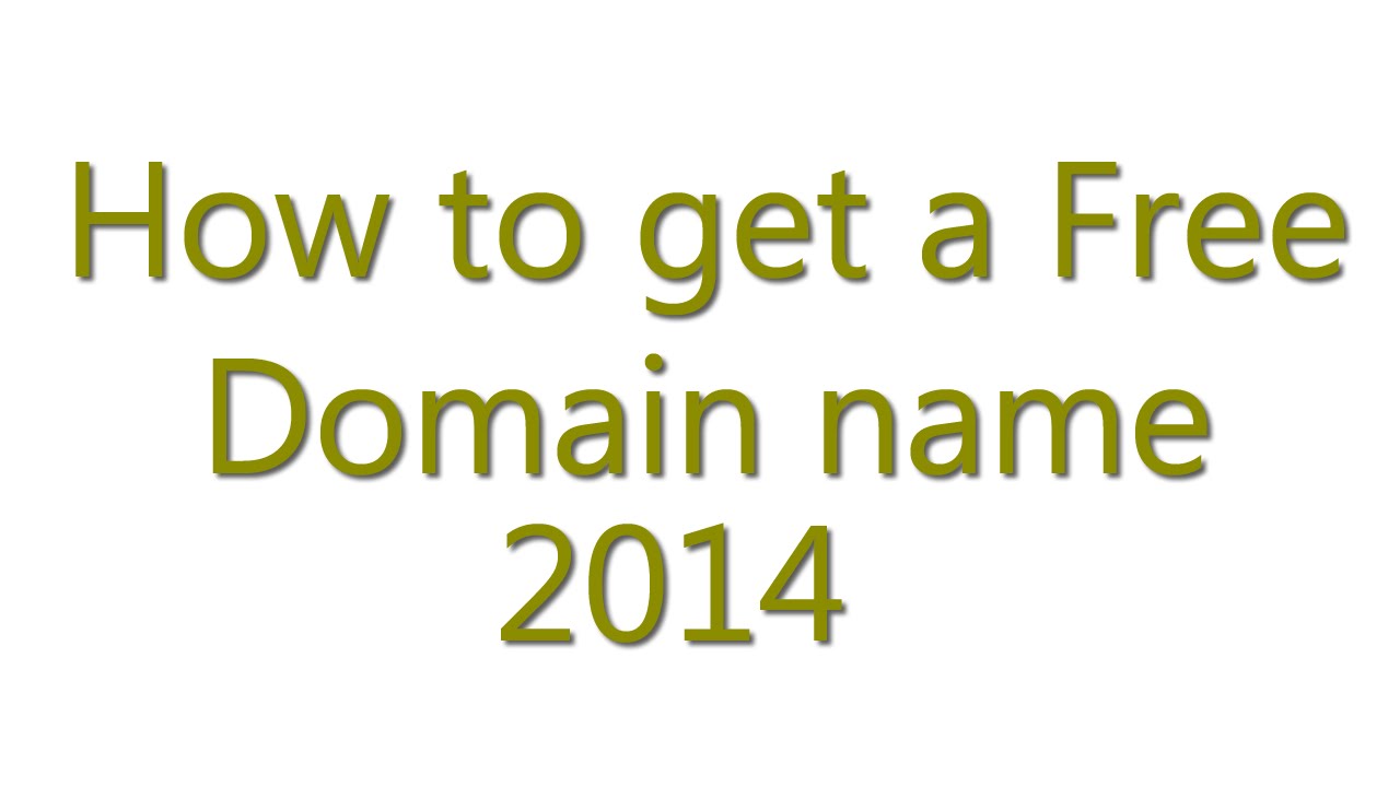How to get a Free Domain name – [2014] – freenom.com