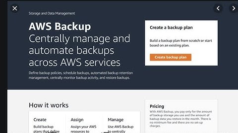 AWS Backup - Centralised/Automated Backup Solution