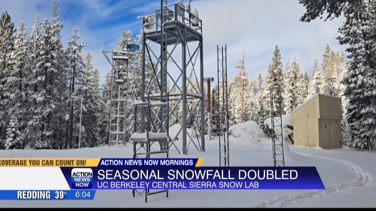 Snow is starting to fall in the Sierra - YouTube