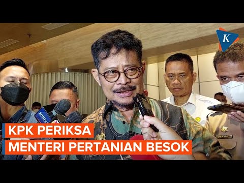 KPK Periksa Menteri Pertanian Syahrul Yasin Limpo Jumat Besok