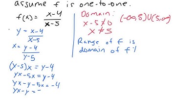 54 - Find the domain and range of one-to-one function