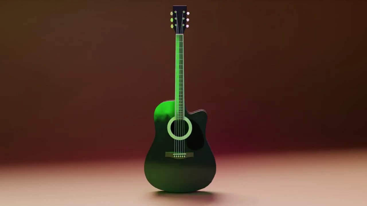 Creating a Guitar in Blender and Substance Painter ,Aniket Rawat, 3D Artist