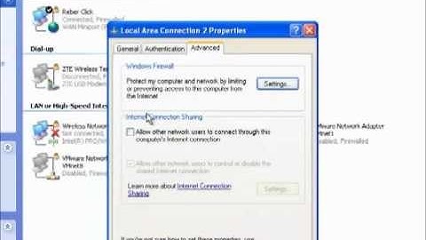 How to Share internet connection on windows xp