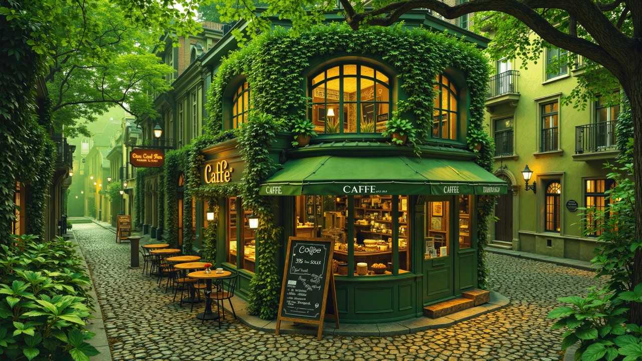 Tranquil Morning Ambience with Smooth Jazz 🌿 Outdoor Coffee Vibes for Focus and Relaxation