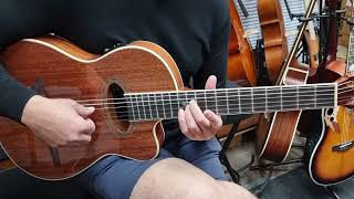 Miguel Rosales MR 04CEQ N Oval Shaped Sound Hole Classical Guitar EQ Cutaway Thin-body