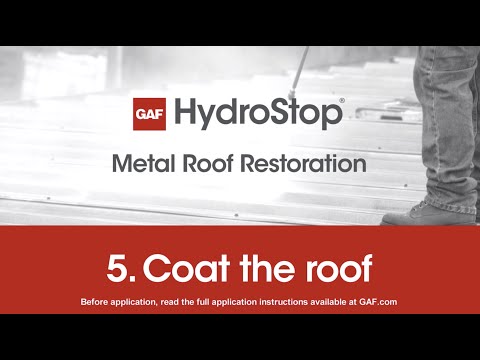 Step 5: Coat the roof | GAF Hydrostop Metal Roof Restoration