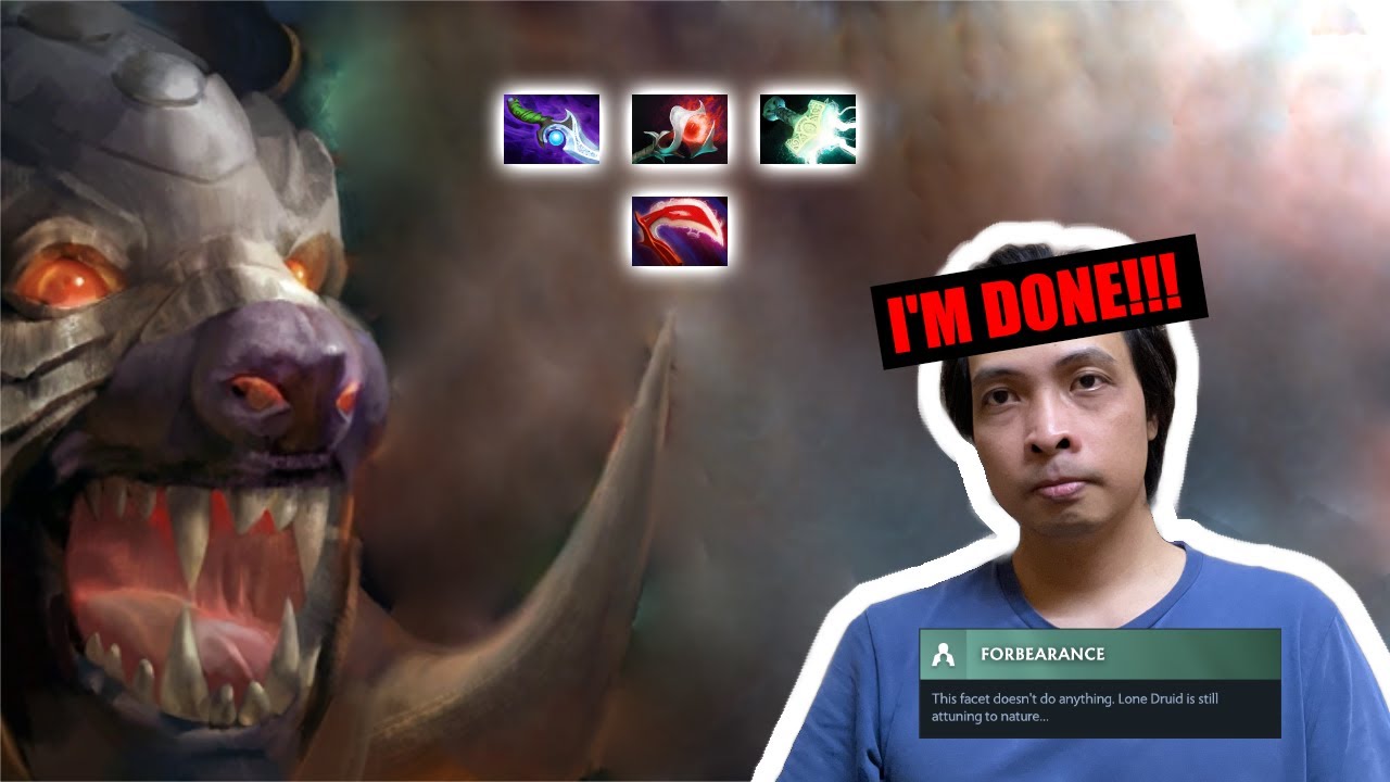 Lone Druid Mid has a bad start but comes back with a win - First game with new Forbearance facet