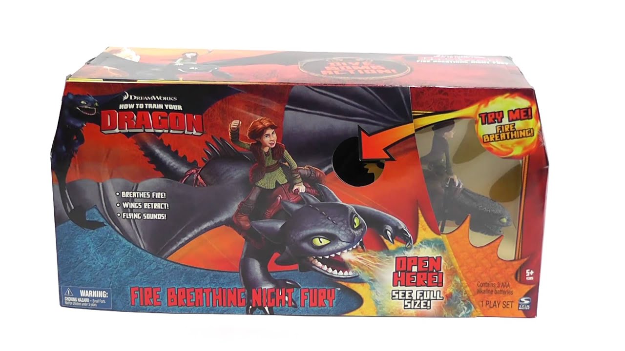 How To Train Your Dragon Fire Breathing Night Fury Figure