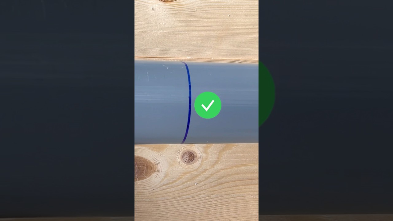 Simple tip to mark accurately on a plastic pipe. 