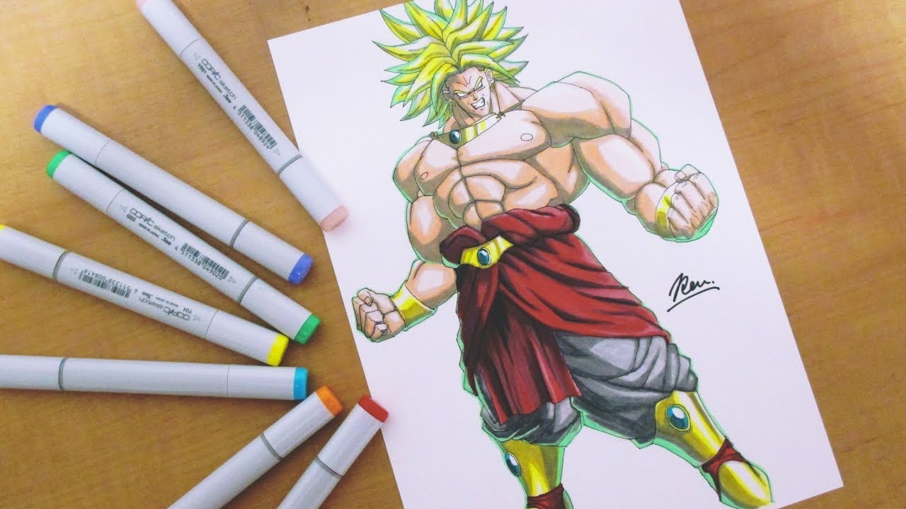 ドラゴンボール のブロリーをコピックで描く イラスト Youtube