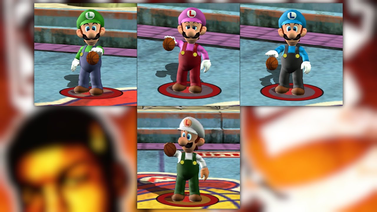 NBA Street V3 (GameCube, Dolphin) - Luigi SSB Costume Texture Pack