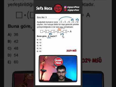 2024 MSÜ Matematik Köklü Sayılar