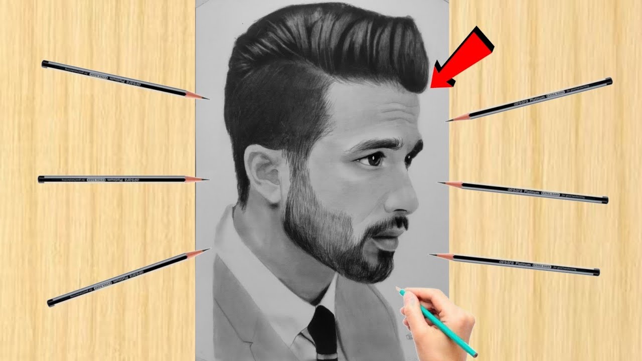 Realistic Sketch of Shahid Kapoor 😍 | Step by Step Pencil Drawing #shahidkapoor #art #sketch