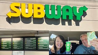 Subway on a Sunday! - Turkey & Ham Footlong - Coupons! - Chatting about Church today. - Awesome Day!