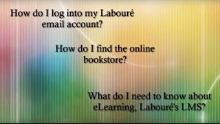 Laboure College Orientation to email, bookstore, and eLearning