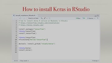 Install Keras and tensorflow in RStudio