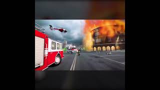 (Fire Fighter Day) Fireman Rescue Games :Fire Brigade Simulator | 15 Gameplay Day Time Square screenshot 2
