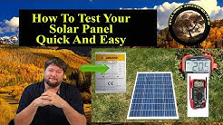 How To Test Your Solar Panel - Quick And Easy