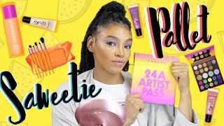 Saweetie x Morphe Collab FULL Face - so icy lipgloss sweep brushes saweet setting mist and palette