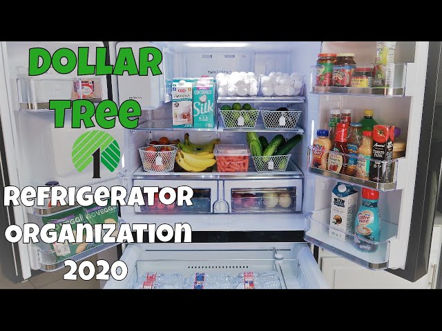 REFRIGERATOR ORGANIZATION IDEAS, DOLLAR TREE, SMALL FRIDGE ORGANIZATION  2022