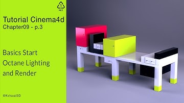 Tutorial Cinema4d   Chapter 09   p.03   Basics Start   Octane Lighting and Render    DeskTop Ettore