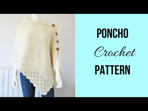 Easy Crochet Poncho from a Rectangle