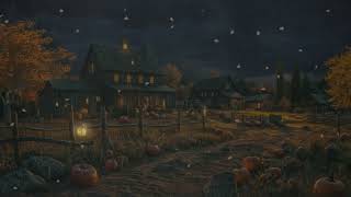 Soothing Rainy Fall Night | Pumpkin Patch & Gentle Countryside Ambience for Sleep