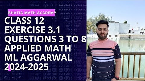 Class 12 Chapter 3 Applied Math Exercise 3.1 l Questions 3 To 8  l ML Aggarwal l Numbers l Matrices