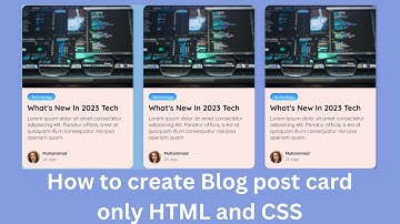 how to Build a Responsive Blog Post Card | HTML and CSS Tutorial