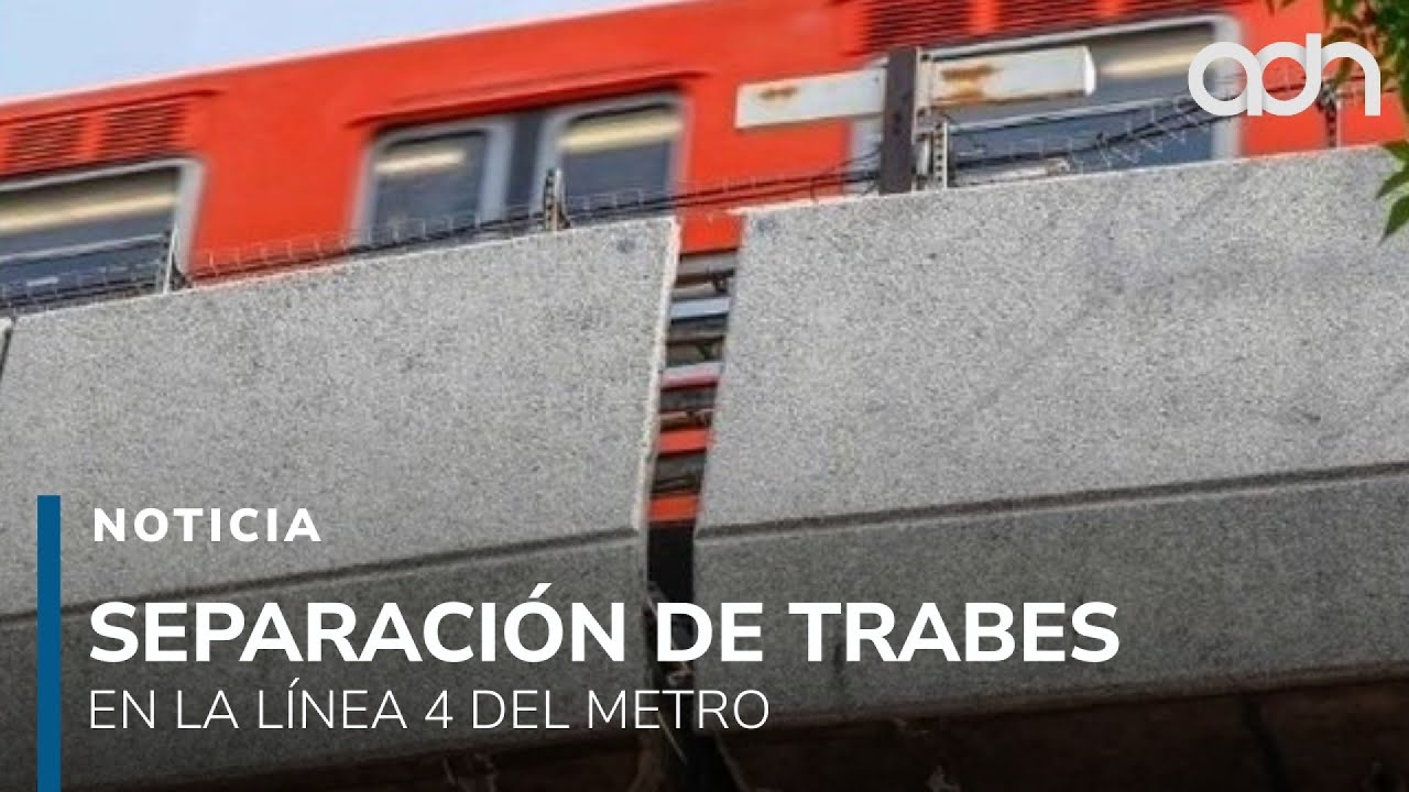Usuarios denuncian separación de trabes en la Línea 4 del Metro CDMX