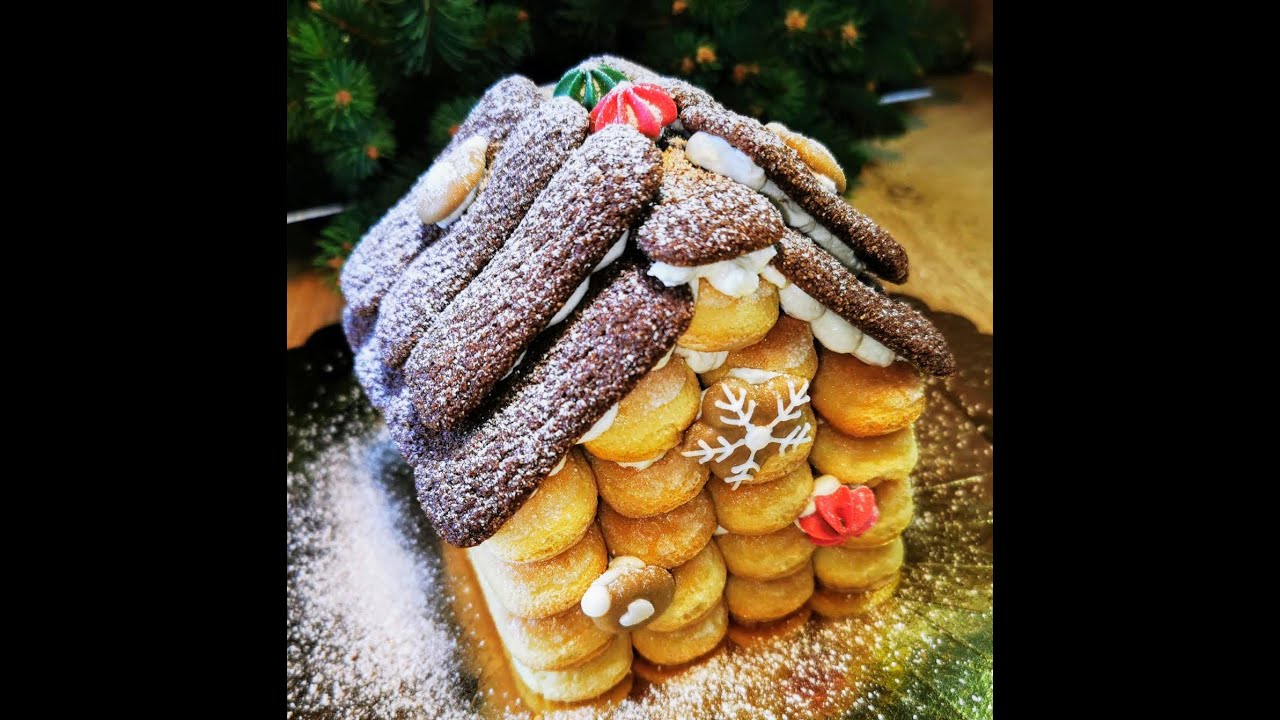 Радост за децата - коледна къщичка от бишкоти (рецепта без печене). Лесно и бързо 🥰