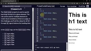 Applied Visual Design: Set the font-size for Multiple Heading Elements