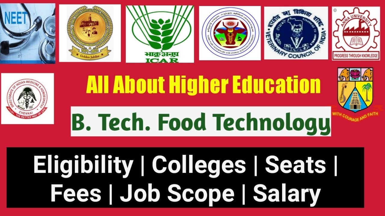 TNAU Admission 2021 B Tech Food Technology Eligibility Colleges