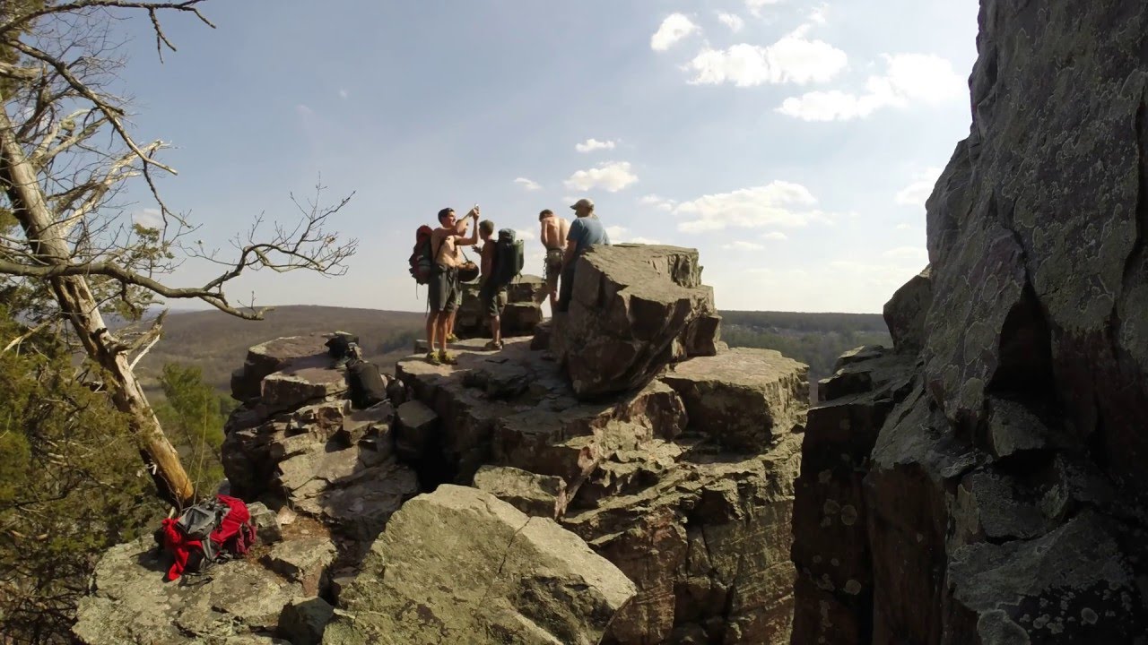 Rock Climbing at Devil's Lake State Park in Super Fast Motion, April