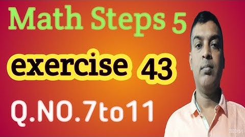 Math Steps 5 exercise 43 Speed, Distance and Time (q.no.7to11)June 2025 #education 