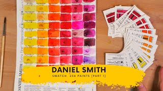 Swatch with Me : Daniel Smith Watercolour 238 Colours Dot Card - Yellows to Red-Violet (Part 1)